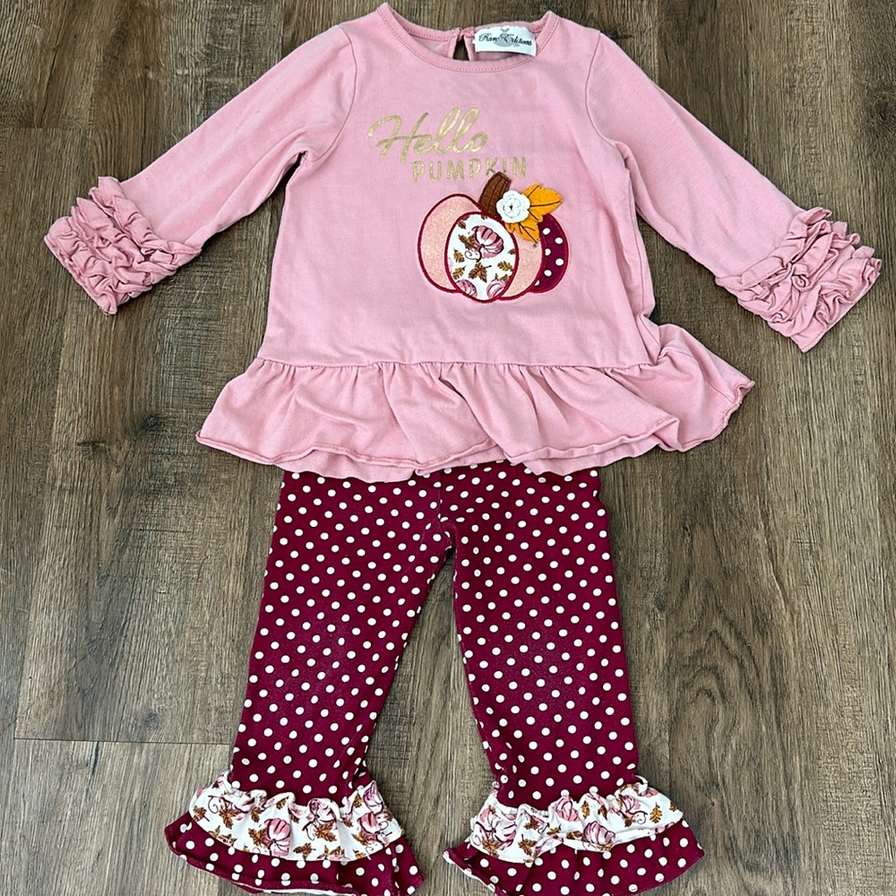 Rare Editions, 24M, Baby girls Hello Pumpkin set.